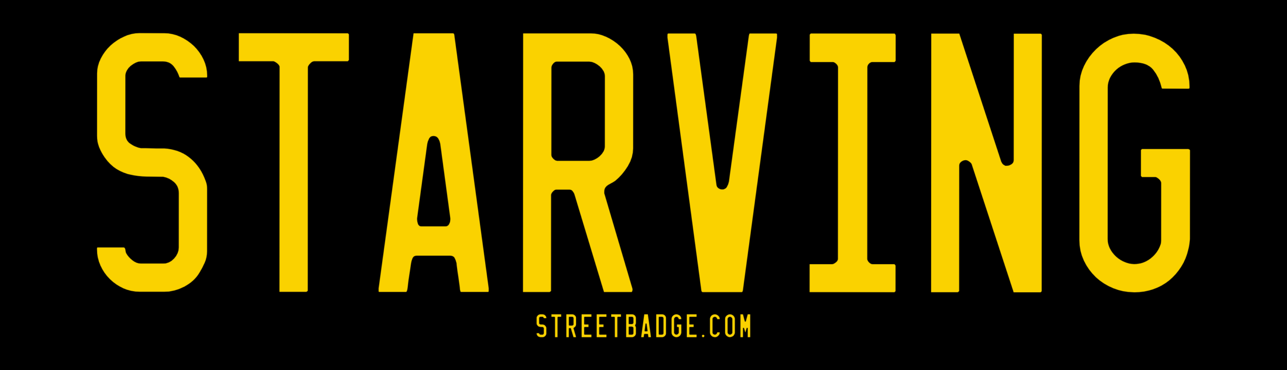 STARVING Bumper Sticker | Support Feed My Starving Children charity