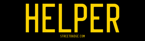 HELPER Bumper Sticker | Support Christian Relief Services charity